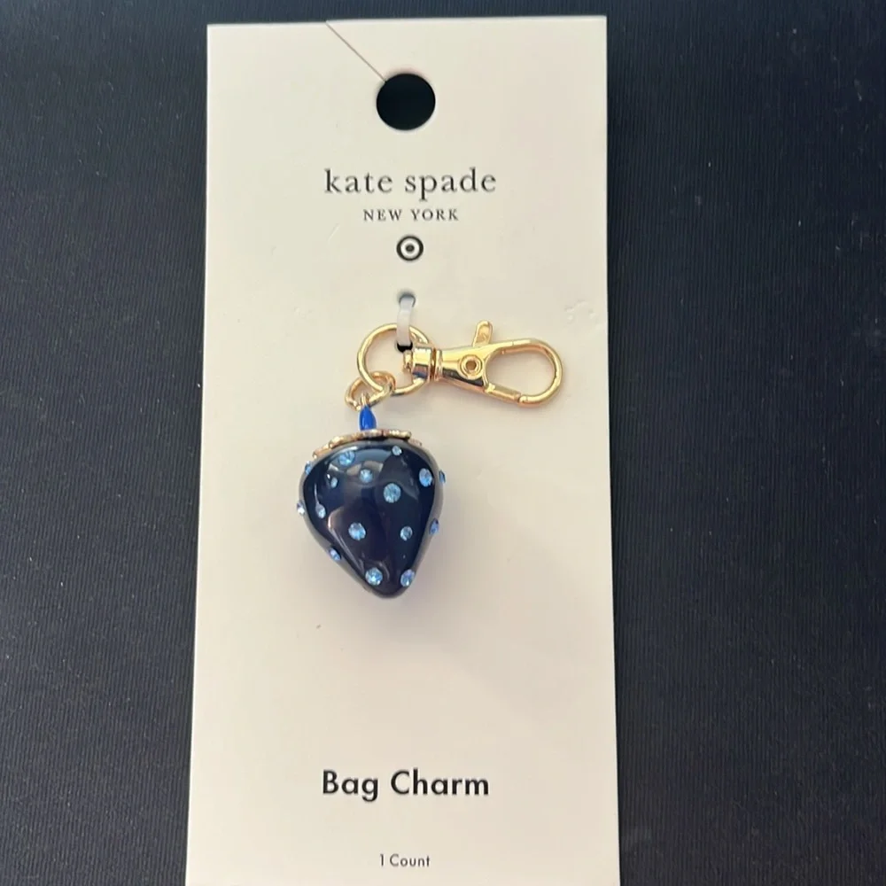NWT Blue Strawberry Bag Charm Keychain - kate spade new york x Target